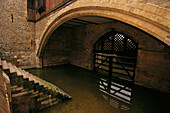 Traitor s gate on Thames River. Tower of London. England