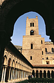 Italy. Sicily. Monreale. Cloister and Benedictine garden in the famous cathedral of Monreale.