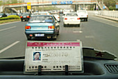 Public transportation, taxi. Beijing, China