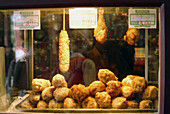 Fried chicken at stall. Beijing, China