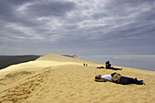 On top of the Dune du Pilat, dept Gironde, France