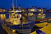 Evening at the harbour of Piriac-sur-Mer, dept Loire-Atlantique, France, Europe