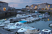 Evening at the harbour of St Martin-de-Ré on the Ile de Ré, dept Charente-Vendée, France, Europe