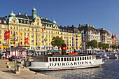 View onto Strandvaegen, seen from Nybrokajen, Stockholm, Sweden