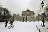 Triumphal Arch, the Carrousel. The Tuileries gardens. Paris. France.