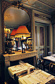 Ladurée. Parisian tea room serving macaroons, pastries, viennoiseries, etc... Rue Royale. Paris. France.