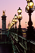 Alexandre III bridge and Les Invalides. Paris. France.