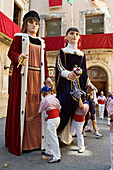Gigantes. Fiesta Mayor de Santa Ana. El Vendrell. Baix Penedès. Provincia de Tarragona. Cataluña. España.