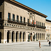 Town Hall in Plaza del Pilar, Zaragoza. Aragón, Spain.