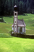 Saint johann church, gardena valley, Dolomites, Italy.