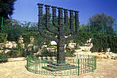 Knesset jewish menorah, Jerusalem, Israel.