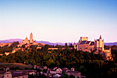 Cathedral & alcazar castle, Segovia, Castilla y leon, Spain.