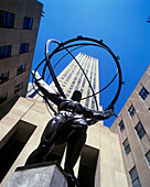 atlas , Rockefeller center, Fifth avenue, Manhattan, New York, USA.