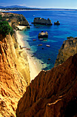 Beach, Lagos, Algarve coastline, Portugal.