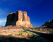 Scenic organ butte, Courthouse rocks, Arches National Park, utah, USA.