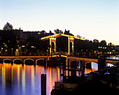 Magere brug(skinny bridge) , Amstel canal, Amsterdam, holland.