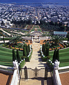 Garden terraces, Bahai shrine, haifa, Israel.