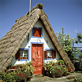 Traditional thatched house. Santana. Madeira Island, Portugal