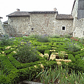 Hortulus garden. Medieval city of Pérouges. Rhône Valley. France.