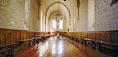 Refectory. Poblet monastery. Tarragona province. Spain