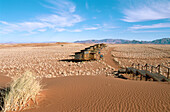 The chalets of the excusive Wolwedans Dunes Lodge in a beautiful setting in the private Namib Rand Nature Reserve in Namibia