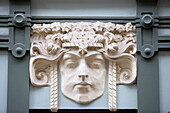 Detail in an art deco facade in Elizabetes Str