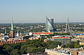 View over the old town center of Riga