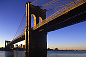 Brooklyn bridge, East river, Brooklyn, New York, USA