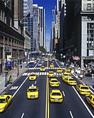 Taxi cabs, 42nd. Street, Midtown, Manhattan, New York, USA