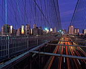 Brooklyn bridge, Downtown skyline, Manhattan, New York, USA