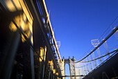 East arch, Manhattan bridge, Brooklyn, New York, USA