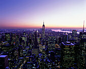 Christmas, Midtown skyline, Manhattan, New York, USA