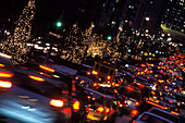Christmas traffic, Park Avenue, Midtown, Manhattan, New York, USA