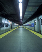 Metro north train platform, Grand central station, Manhattan, New York, USA