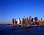 Brooklyn bridge, Downtown skyline, Manhattan, New York, USA