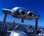 Pay binoculars, Top of the rock observation deck, Midtown, Manhattan, New York, USA