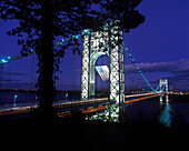 Largest american flag, George washington bridge, Manhattan, New York, USA