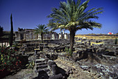Synagogue ruins, Capernaum, Sea of galilee, Israel.