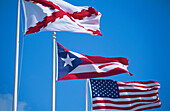 Flags. San Cristobal Fort. Puerto Rico