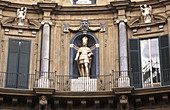 Quattro Canti baroque building. Palermo. Sicily. Italy