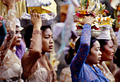 Religious procession. Near Ubud. Bali. Indonesia