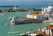 Punta della Dogana and Santa Maria della Salute church. Venice. Veneto, Italy