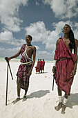 Masai people. Paje beach. Zanzibar Island. Tanzania