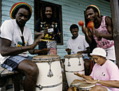 Reggae music group, Puerto Limón. Caribbean coast, Costa Rica
