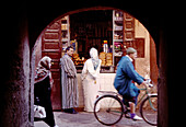 Street market at the Medina (old city), Marrakech. Morocco