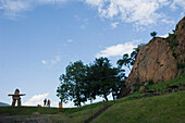 Schloss Sigmundskron mit Messner Mountain Museum Firmian und Skulptur, Bozen, Südtirol, Italien