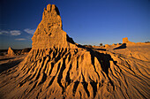 Die erodierten Reste der Wall of China, einer uralten Sanddüne, Mungo National Park, New South Wales, Australien