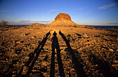 Schattenspiele nahe dem Gipfel des Mt. Chambers in den nördlichen Flinders Ranges, Südaustralien, Australien