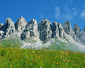 The Rotspitzen, on the Grödner Joch pass, in South Tyrol, Italy