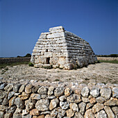 Naveta d Es Tudons, prehistoric tomb. Minorca. Balearic Islands. Spain